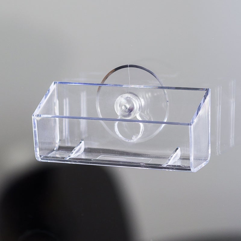 SourceOne Source One Clear Gift Card Holder Business Card Holder with Suction Cup Window Mount (1 Pack) - Image 3